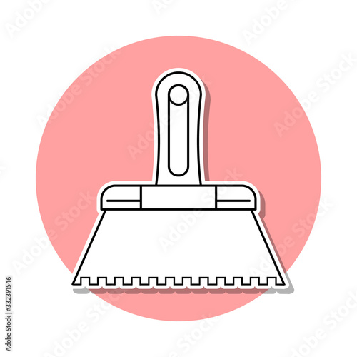 putty knife sticker icon. Simple thin line, outline vector of Home repair tool icons for ui and ux, website or mobile application