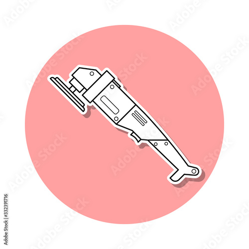 polishing machine sticker icon. Simple thin line, outline vector of Home repair tool icons for ui and ux, website or mobile application