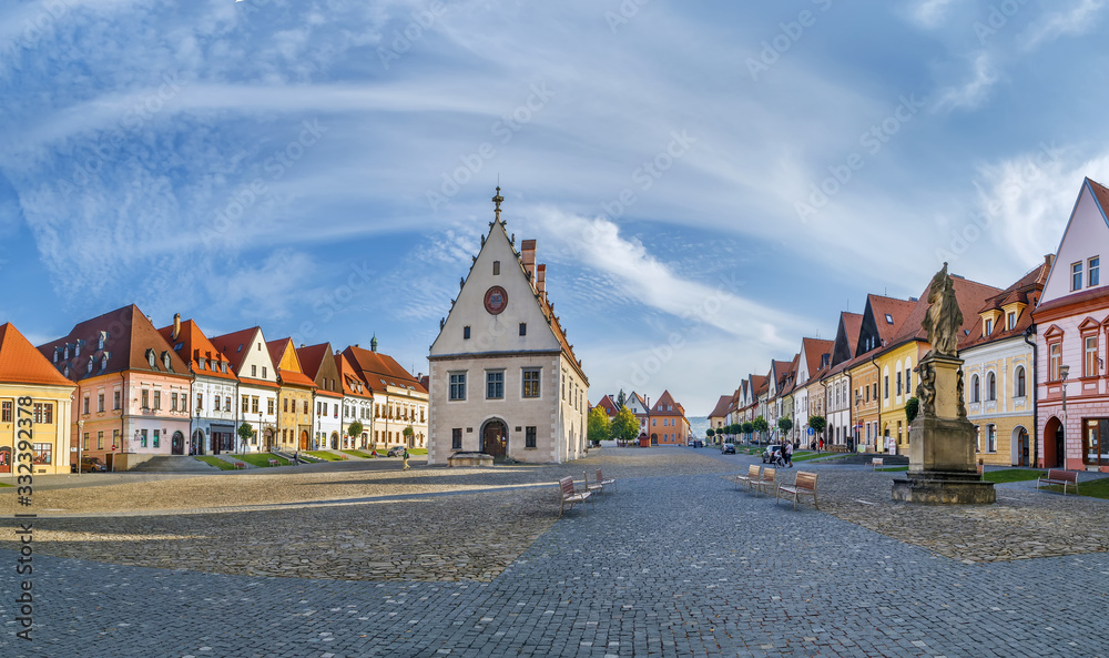 Central square, Bordejov, Slovakia Central square, Bordejov, Slovakia