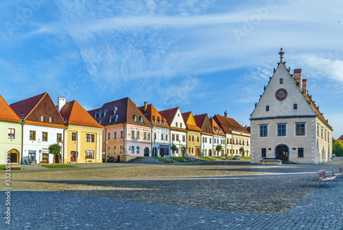 Central square, Bordejov, Slovakia
