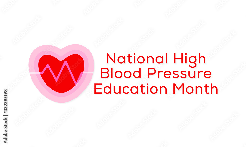 Vector illustration on the theme of National High Blood Pressure education and awareness month of May. Vector illustration on the theme of National High Blood Pressure education and awareness month of May.