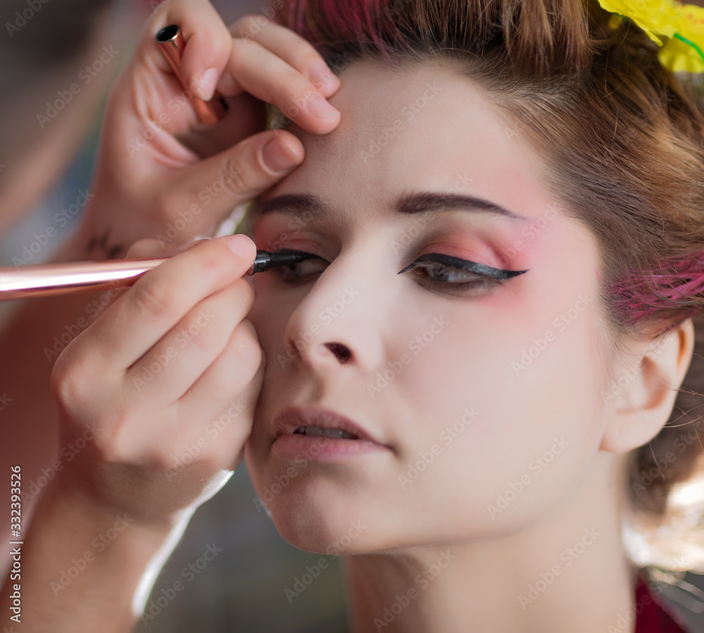 Portrait of a beautiful woman in beauty salon Portrait of a beautiful woman in beauty salon