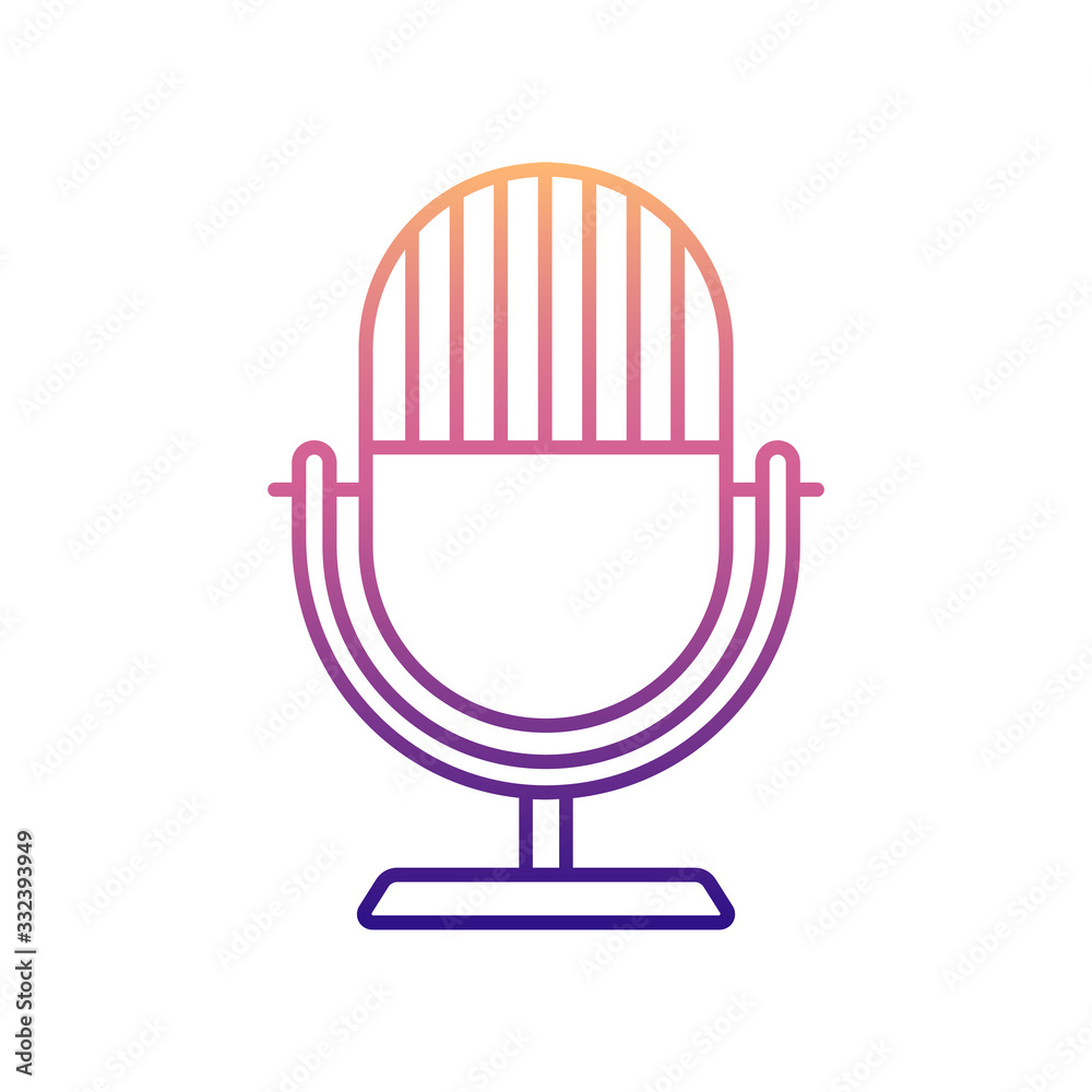 microphone nolan icon. Simple thin line, outline vector of Media icons for ui and ux, website or mobile application microphone nolan icon. Simple thin line, outline vector of Media icons for ui and ux, website or mobile application
