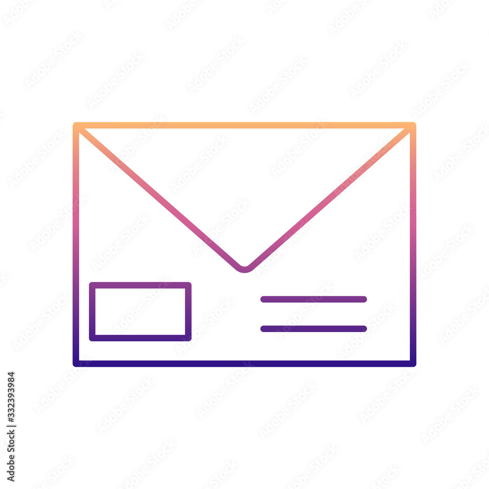 the envelope nolan icon. Simple thin line, outline vector of Media icons for ui and ux, website or mobile application
