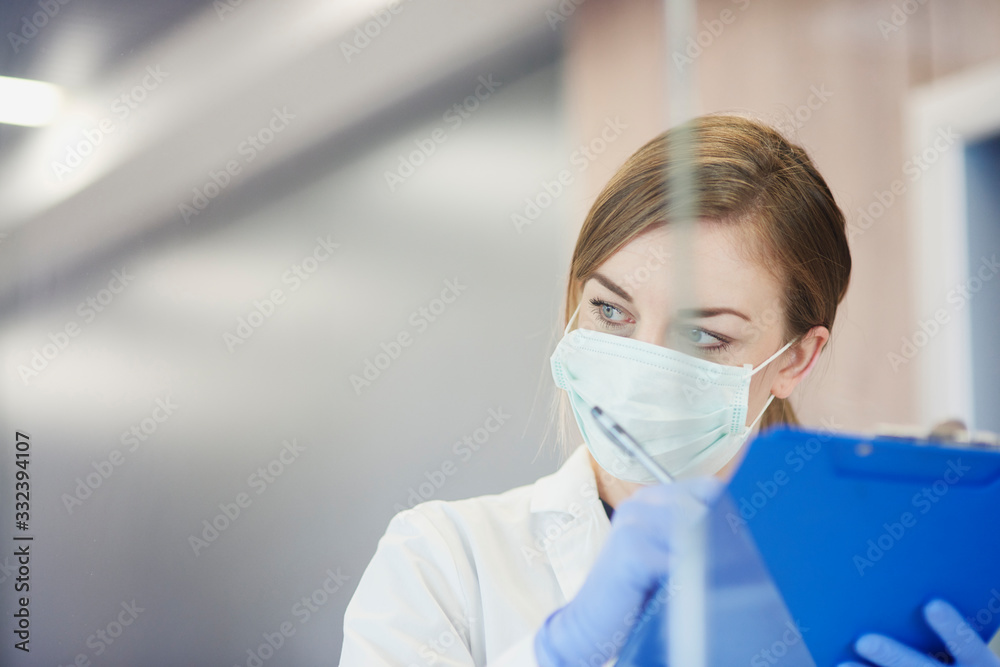 Doctor doing routine control in the hospital room Doctor doing routine control in the hospital room