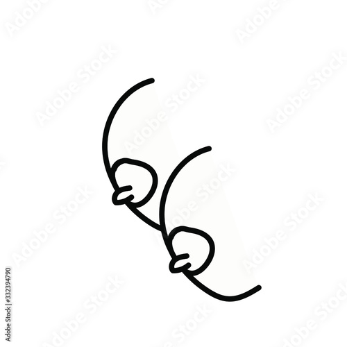 In this illustration, the female breast is drawn in a doodle style. The object is isolated on a white background.