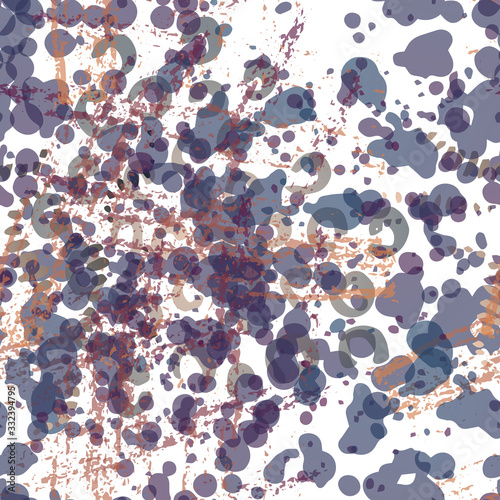 Ink Stains Seamless Pattern. Fashion Concept. 