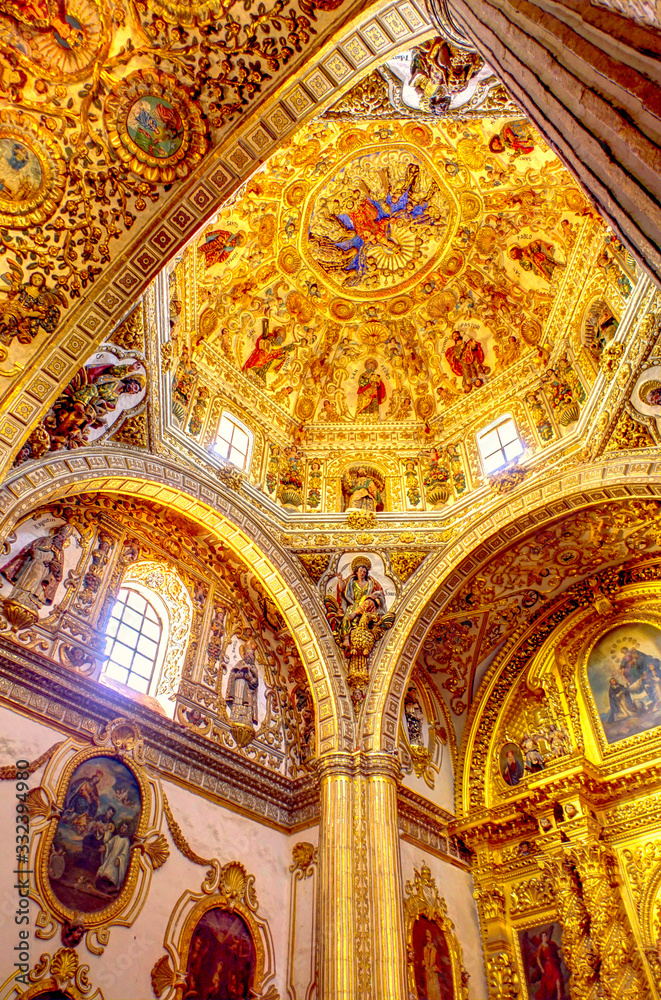 Interior of the Oaxaca cathedral, HDR Image