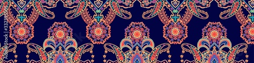 Beautiful retro abstract baroque Ramadan pattern flowers