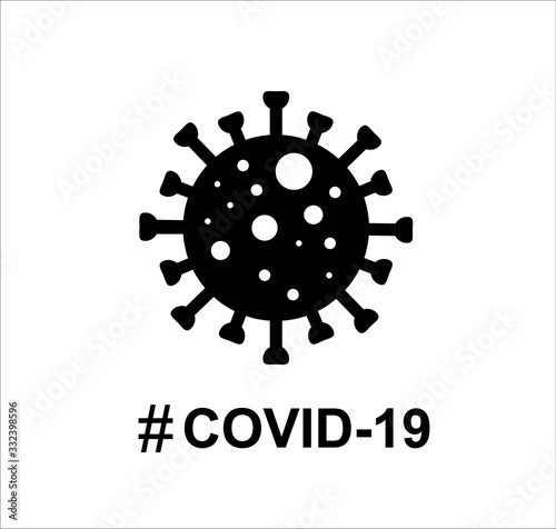 Coronavirus Bacteria Cell Icon, 2019-nCoV Novel Coronavirus Bacteria. No Infection and Stop Coronavirus Concepts.