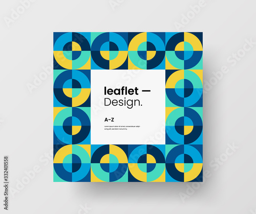 Amazing business advertisement vector mural art square banner mock up. Modern corporate abstract geometric illustration design layout background. Company identity quadrangle texture brochure template.