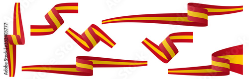 collection of spanish country flag banners