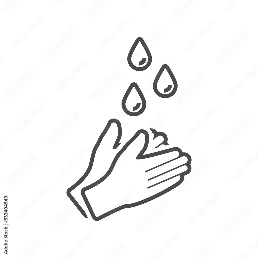 Wash your hands icon in flat style.Vector illustration. Wash your hands icon in flat style.Vector illustration.