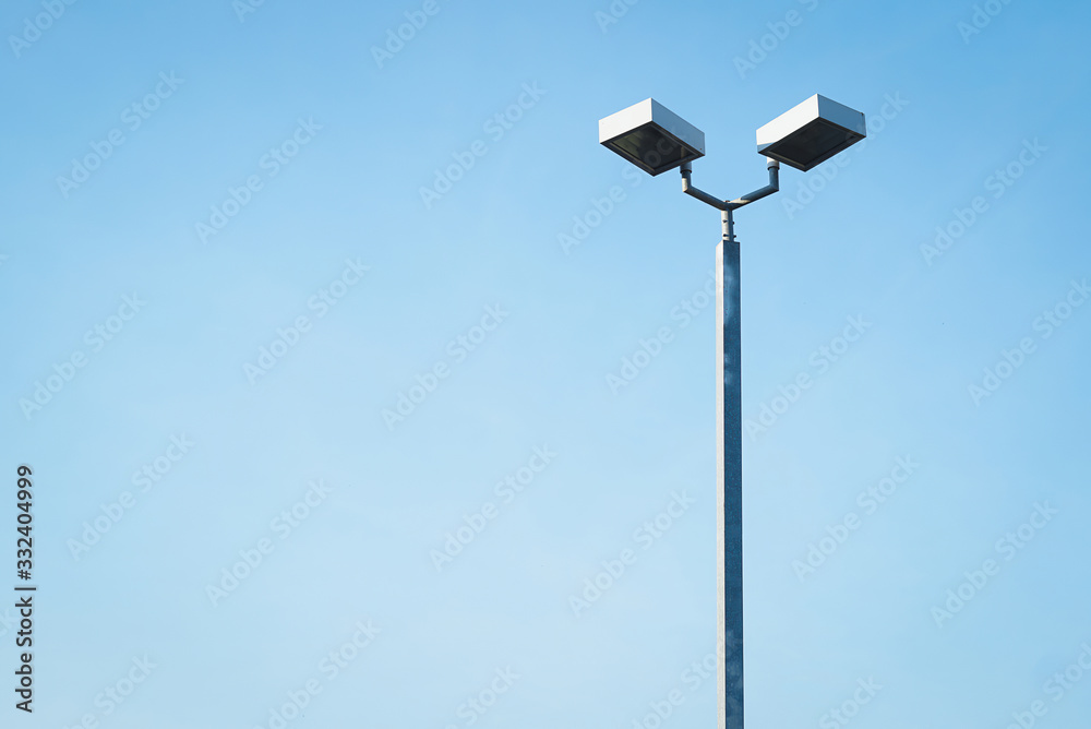 street light on blue sky street light on blue sky
