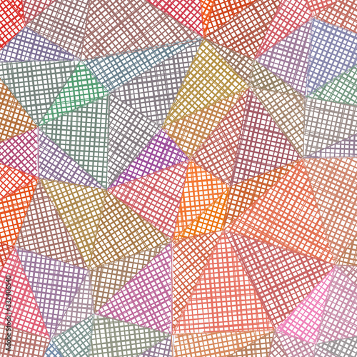 Hand-drawn pencil background. Marker hatching background. Admirable pencil sketch with colorful strokes. Actual vector illustration.