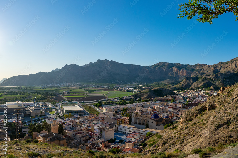 View to the mountains and center of Orihuela, Spain View to the mountains and center of Orihuela, Spain
