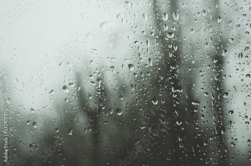Water drops on glass