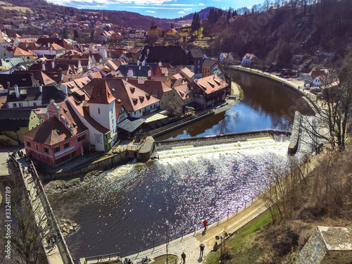 Aerial view of Cesky Krumlov