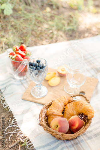 tasty picnic food outdors 