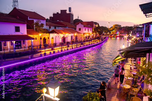 Melacca river, Malaysia  photo