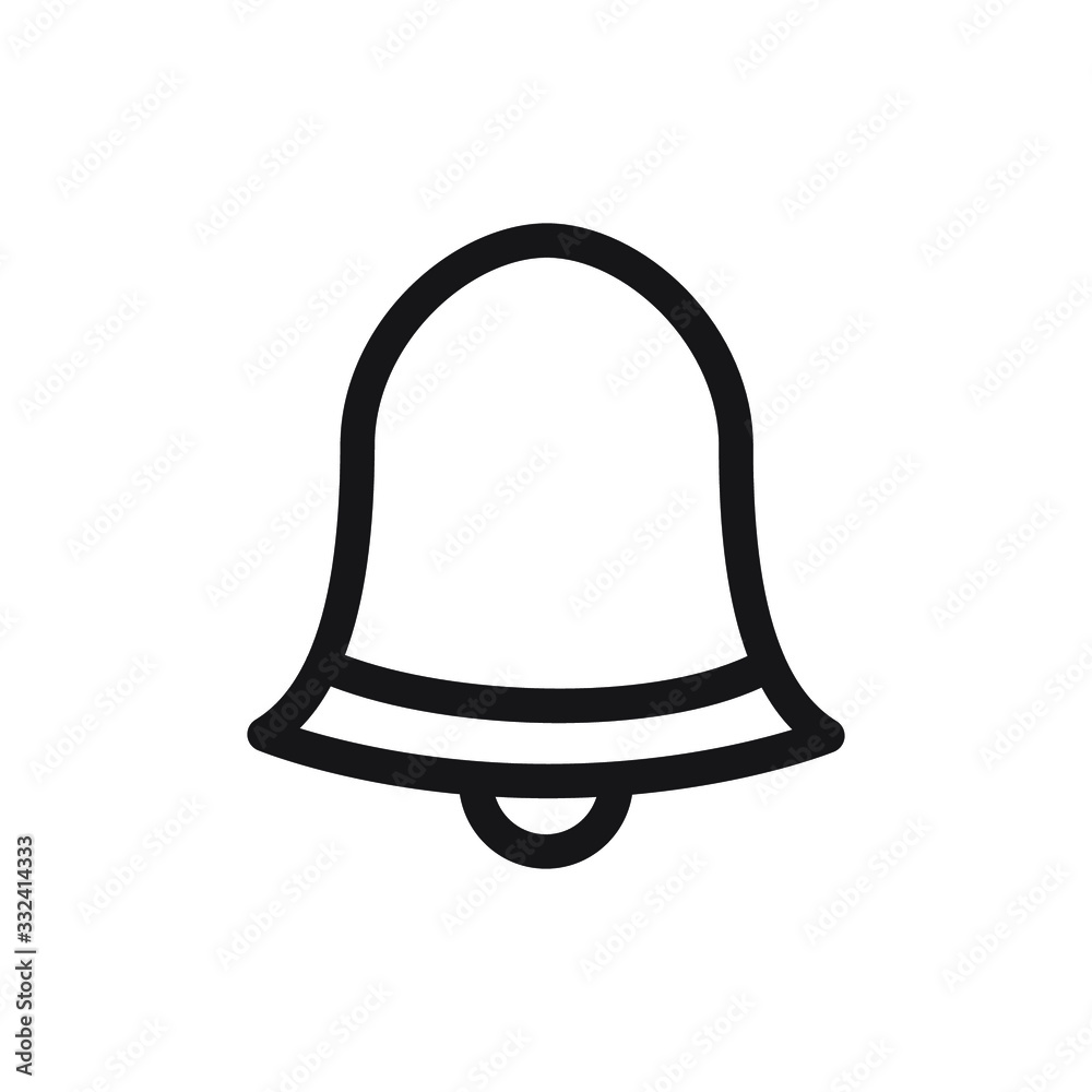 bell icon , template vector illustration emblem isolated , school education , outline solid black background white bell icon , template vector illustration emblem isolated , school education , outline solid black background white