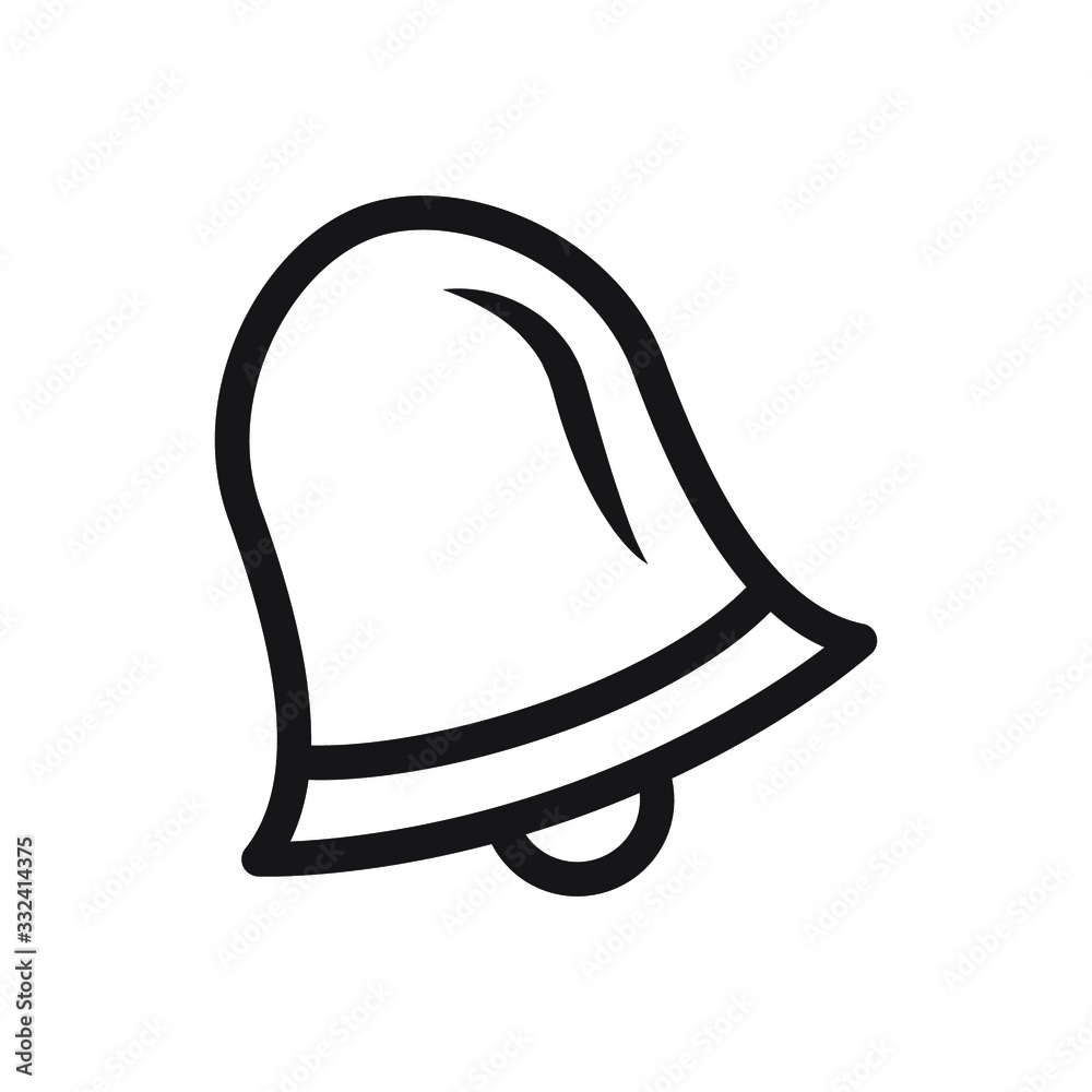 bell icon , template vector illustration emblem isolated , school education , outline solid black background white bell icon , template vector illustration emblem isolated , school education , outline solid black background white