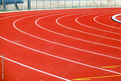 Athletic running track for running race. Sport and excercise concept. © Golden House Images