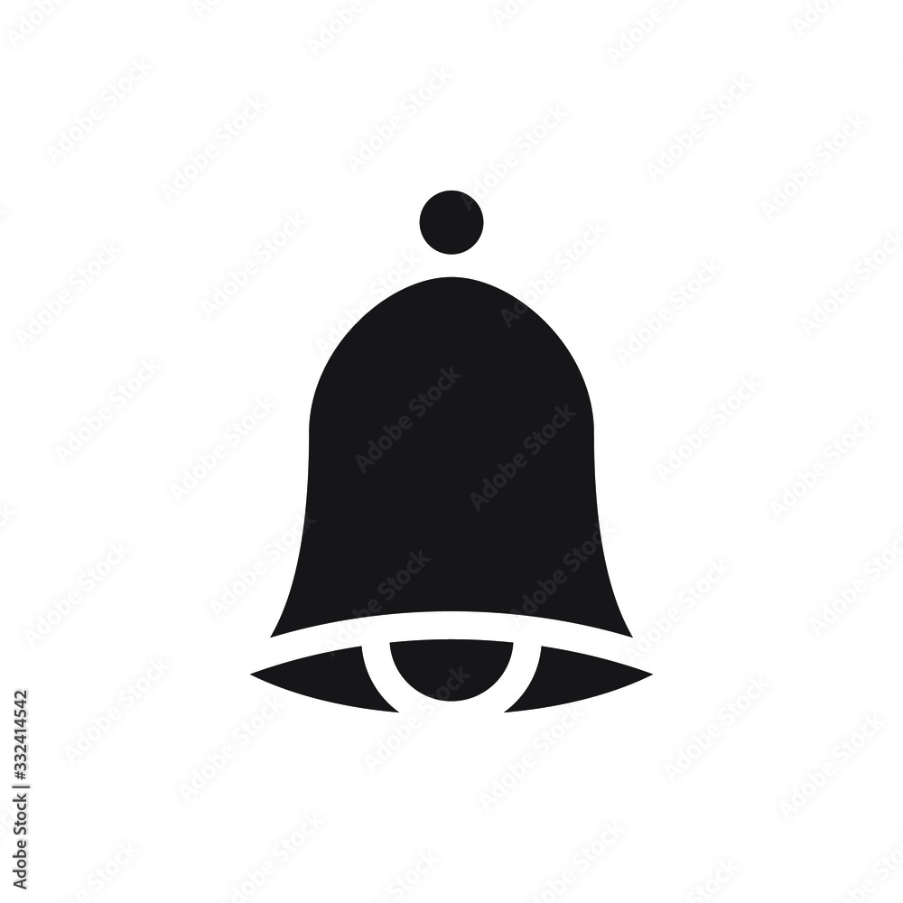 bell icon , template vector illustration emblem isolated , school education , outline solid black background white bell icon , template vector illustration emblem isolated , school education , outline solid black background white