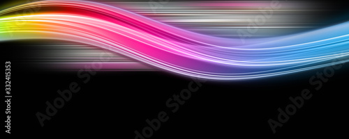 Abstract elegant wave panorama design with space for your text © Frank Rohde