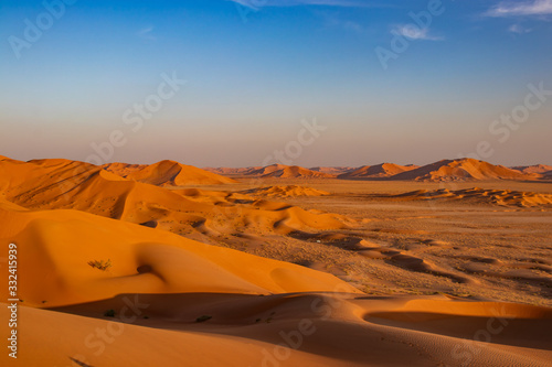 Dunes in Rub al Khali the empty quarter between Oman and Saudi Arabia near Salalah photo
