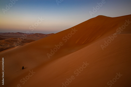 Dawn in Rub al Khali the empty quarter between Oman and Saudi Arabia near Salalah