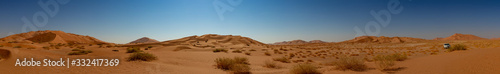 Panoramic view of Rub al Khali the empty quarter between Oman and Saudi Arabia near Slalah