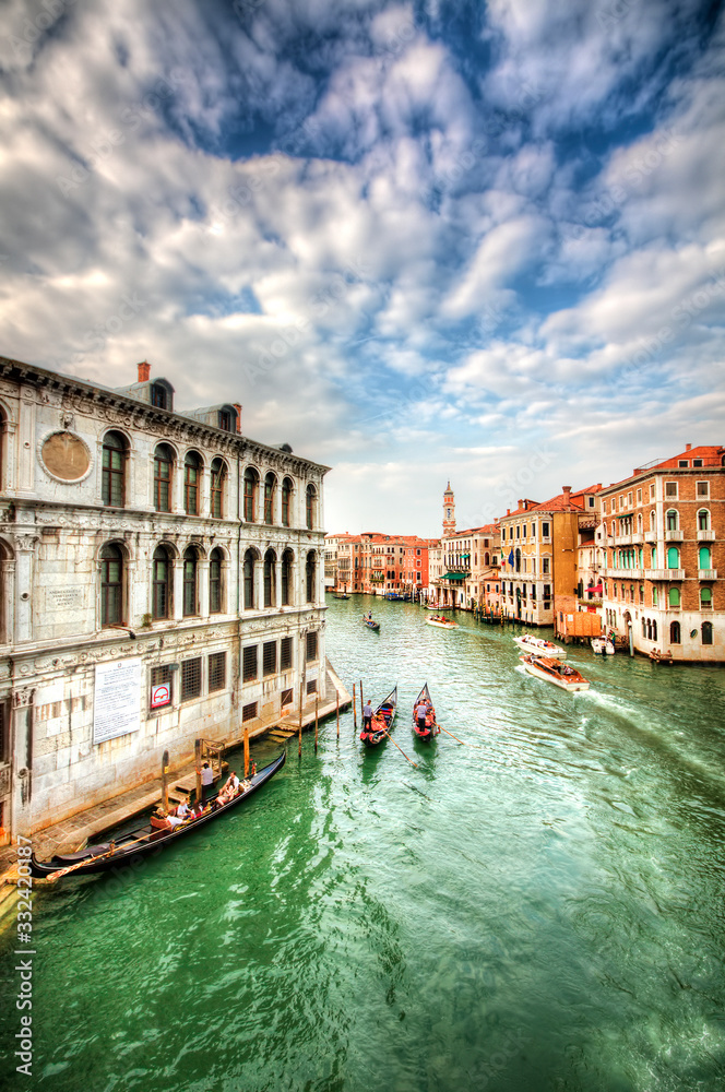 View from the Rialto Bridge in Venice, Italy View from the Rialto Bridge in Venice, Italy