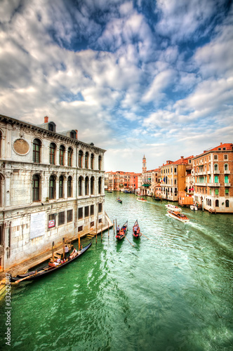 View from the Rialto Bridge in Venice, Italy