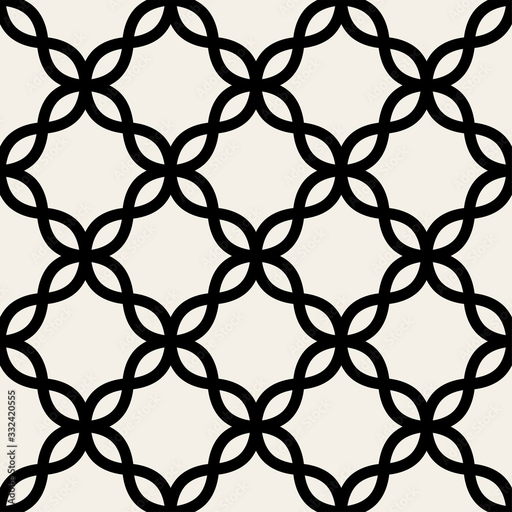Fototapeta premium Vector seamless pattern. Abstract stylish background with stylized petals