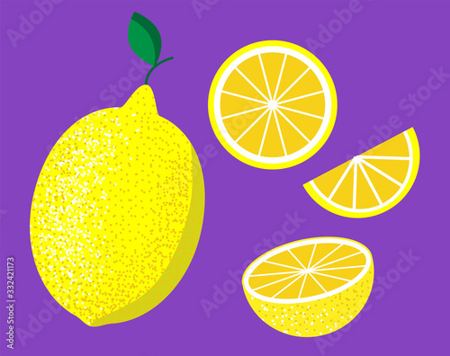 lemon yellow fruit slices rings