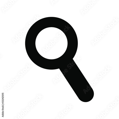 Magnifier icon , template logo search vector illustration emblem isolated , outline solid background white