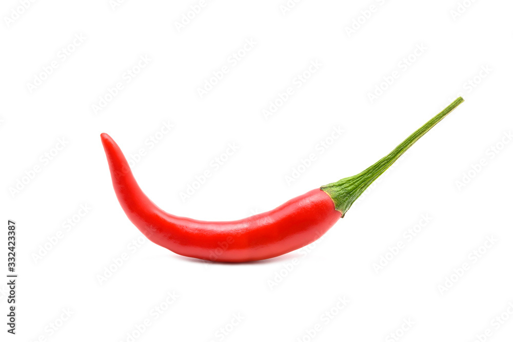 Close up chili pepper isolated on white background.
