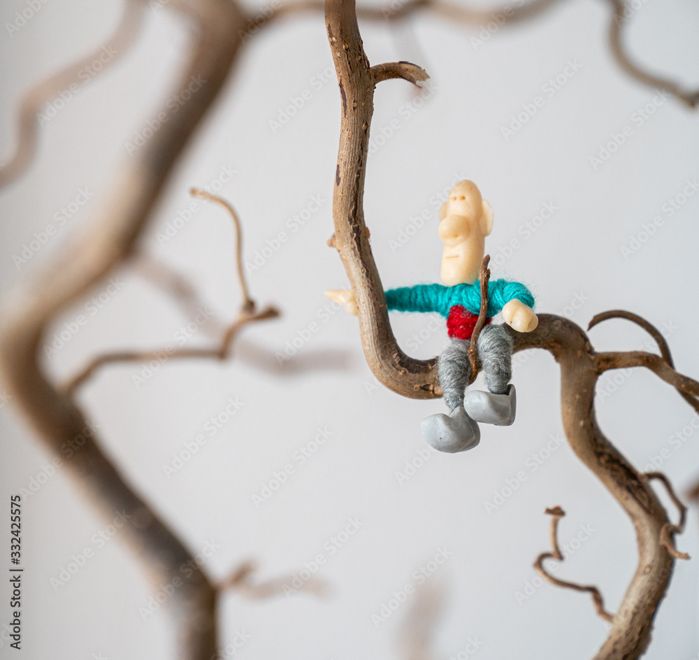 Fototapeta premium Character on branch