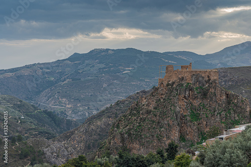 View of Castle of Lanjaron in Alpujarra of Granada. Spain. photo