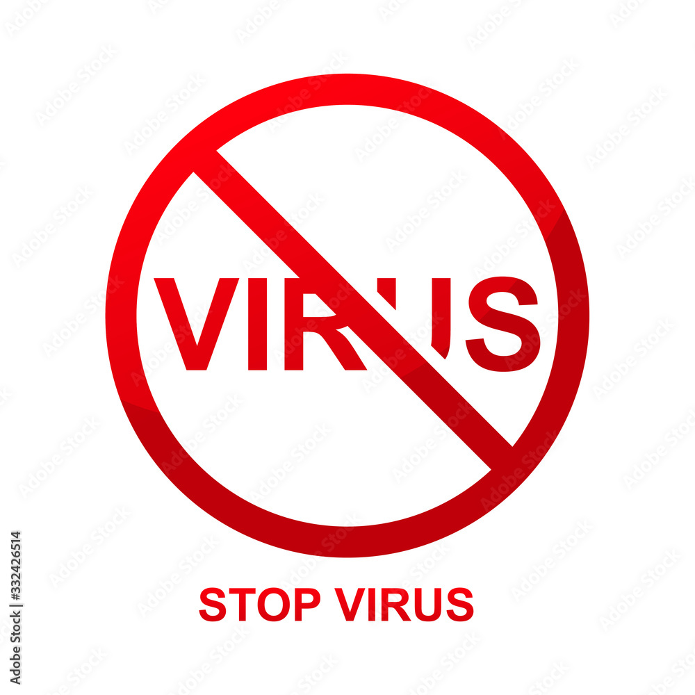 Stop virus sign vector illustration. Stop virus sign vector illustration.