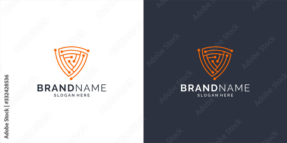 Tech logo design concept