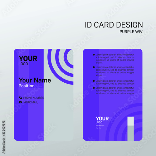 Id card design for businnes or company.