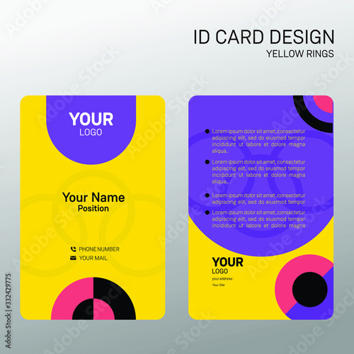 Id card design for businnes or company.
