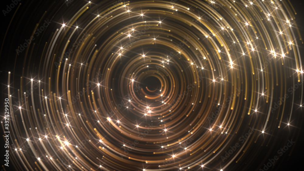 Fototapeta premium illumination neon space star particle flash light 3D illustration abstract background