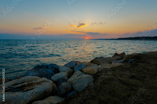 Fototapeta Naklejka Na Ścianę i Meble -  Beautiful beach sunset Side Turkey