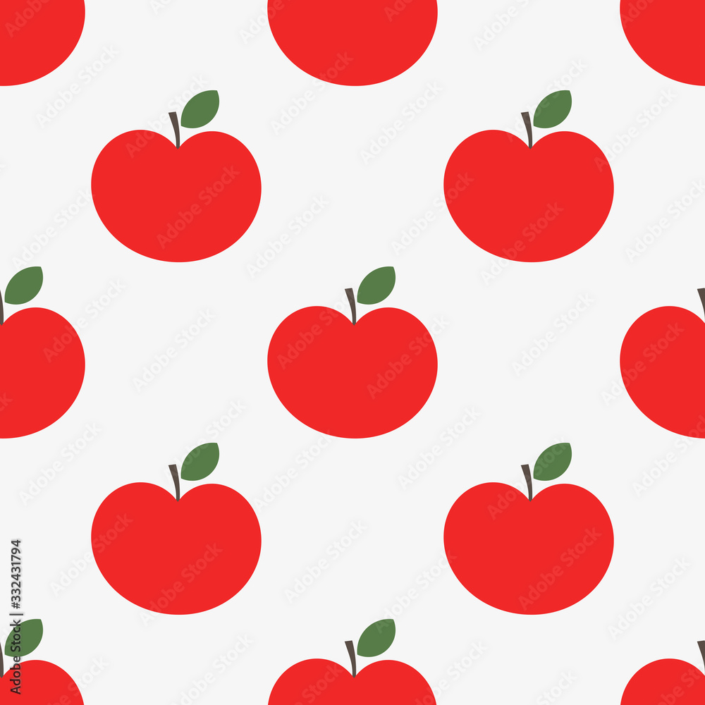Red apples seamless pattern. Red apples seamless pattern.
