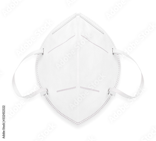 The masks for hospital use are effective in filtering dust and bacteria. Isolated on white background