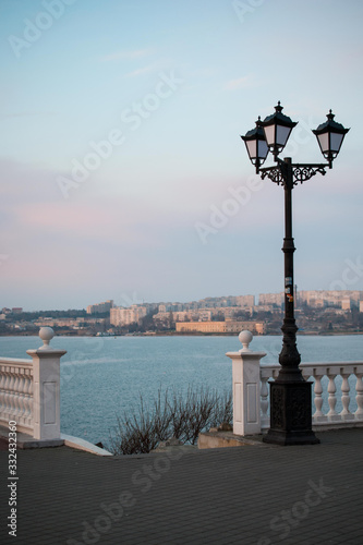  Sevastopol, view of the embankment of Kornilov, Crimea, Russia, sunset in Sevastopol