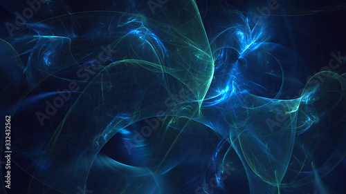 3D rendering abstract colorful fractal light background